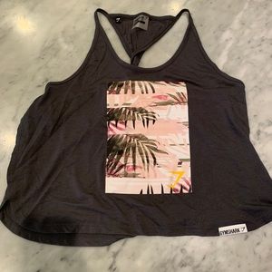 Gymshark Distort Palm Tank- Charcoal S